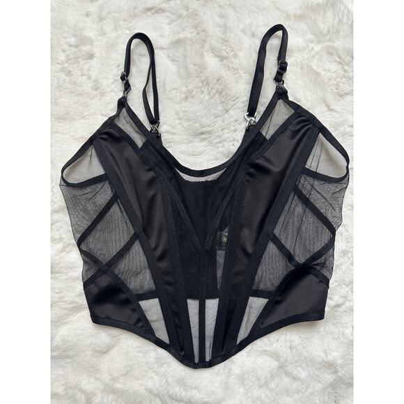 RAREš„ Honey Birdette VESNAš¤ Black 2 Piece Set Crop Top XS & Small Thong - Picture 5 of 10